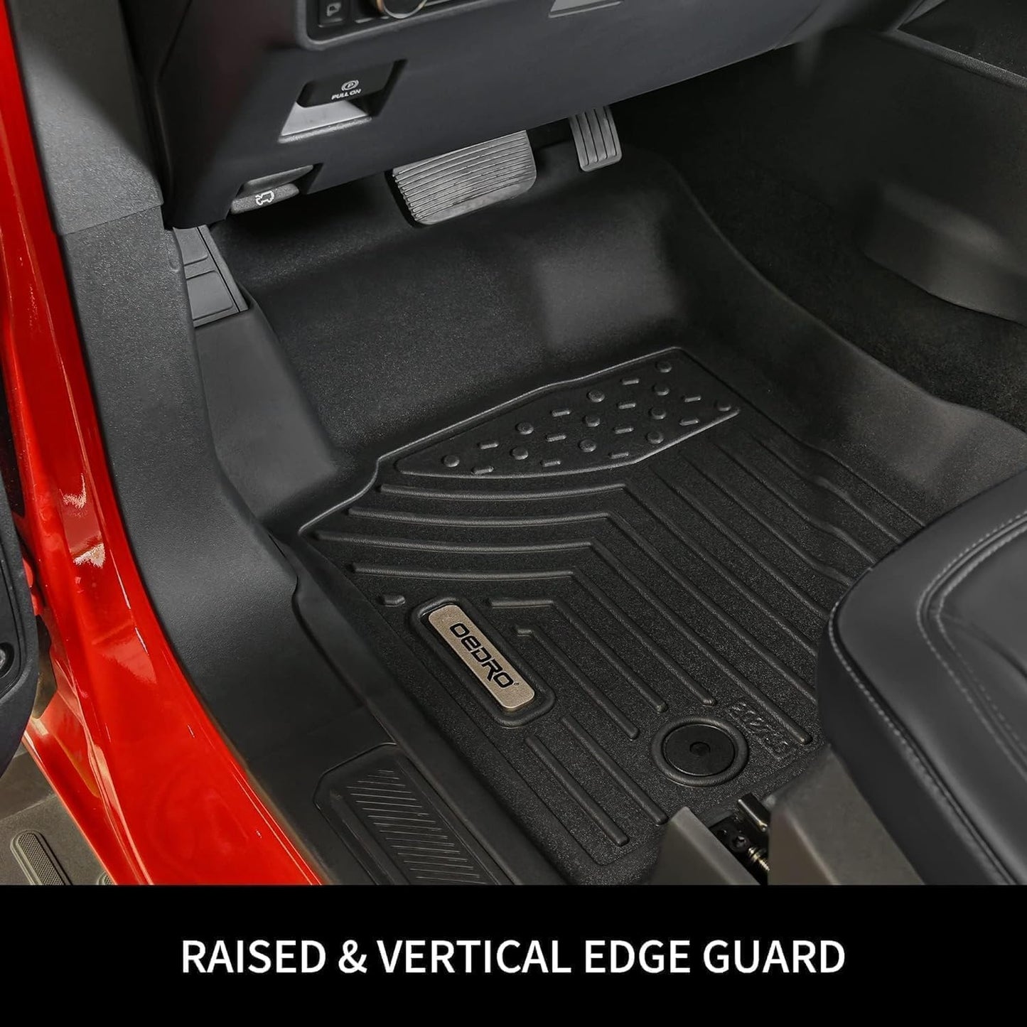 OEDRO Floor Mats Fit for 2018-2022 Honda Accord (Include Hybrid Models), Custom Fit Honda Accord Floor Mats Set, All Weather TPE Car Liners, 1st and 2nd Row Set