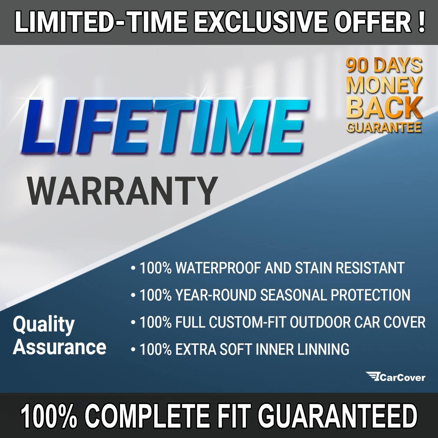 iCarCover Premium Car Cover for 1955-1957 Pontiac Safari Wagon Heavy Duty Waterproof All-Weather Automobiles Custom Fit Indoor Outdoor UV Snow Protection Covers with Straps and Bag