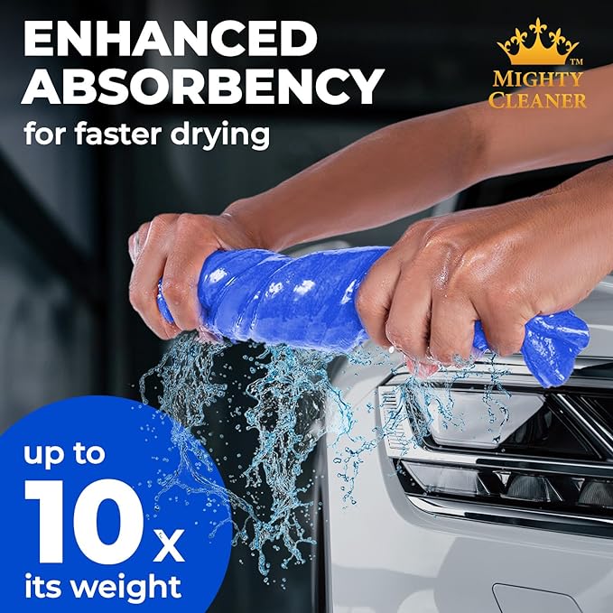 Premium Shammy Cloth for Car Drying - 26”x17” - Super Absorbent Chamois Towel for Car - Scratch-Free, Reusable & Soft