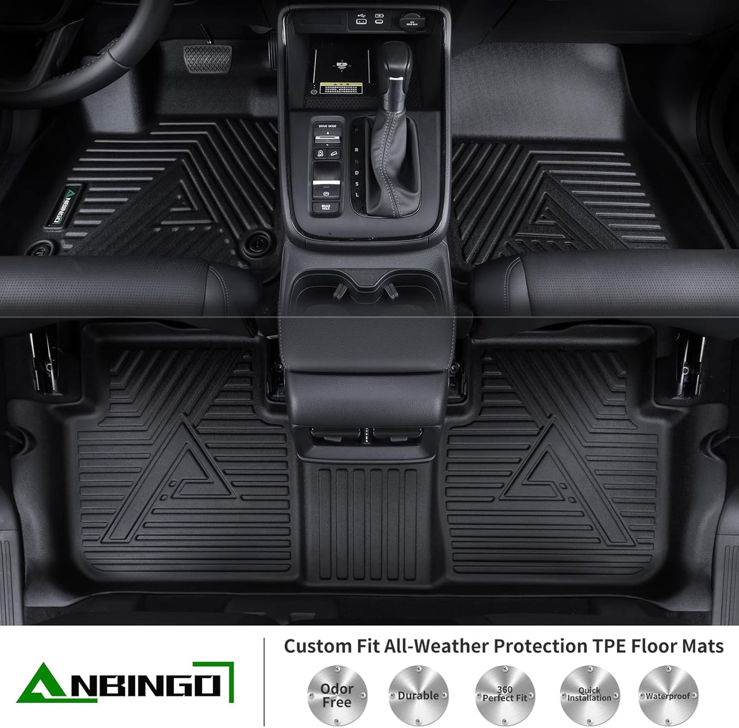 ANBINGO® Floor Mats & Cargo Liner for Kia Forte 2019-2024丨Custom for Forte S | EX | FE | LX | LXS | GT | GT-Line, 3D All Weather Car Floor Liners for Forte, Full Set