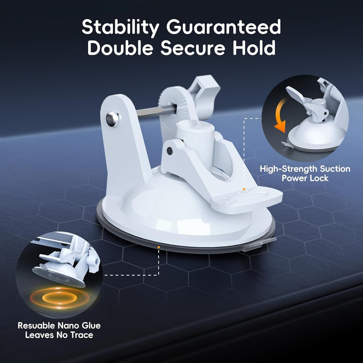 Linkoostar Starlink Mini Suction Cup Mount for Dashboard & Windshield Ensures Stable Satellite Signal, Secure Starlink Mini Car Mount High Strength Suction Base Mounting Kit Suitable for Most Vehicles
