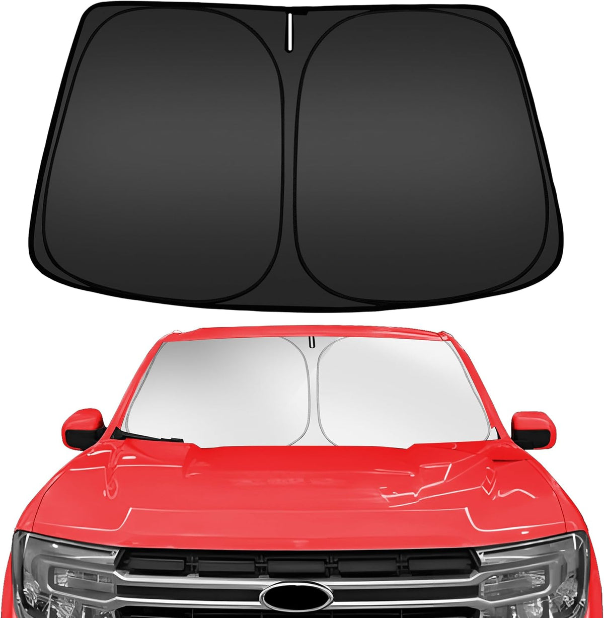 ARISMOTOR Windshield Sun Shade for Ford Maverick 2022-2025 2026, Custom Fit Foldable Front Window Sunshade Sun Visor Protector, Block UV Rays Keep Your Car Cooler