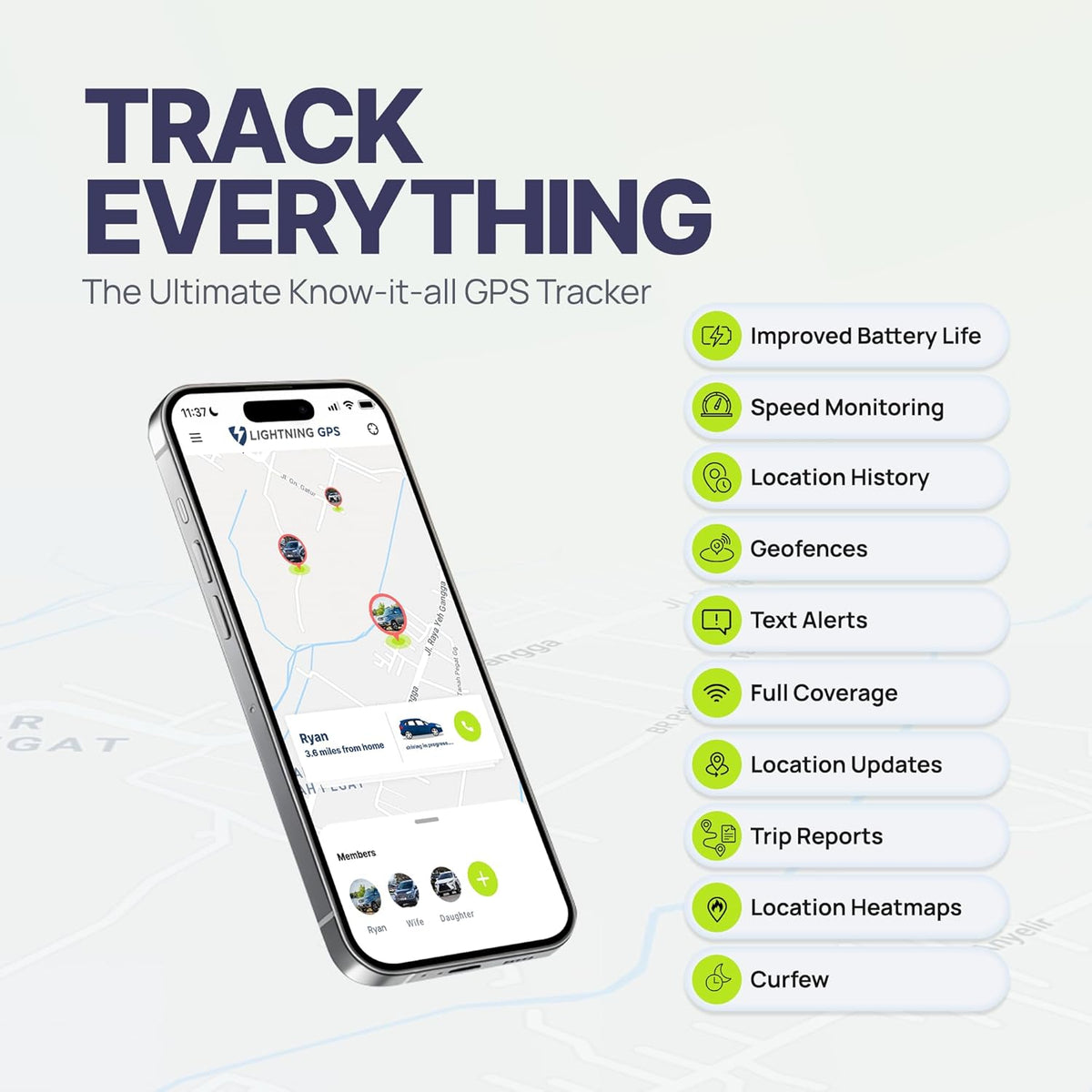 Lightning GPS GL300 Car Tracker Device for Vehicles w/Magnetic Case – Hidden GPS Tracker for Fleet Security, Long Range Vehicle Tracking, Discreet, Ideal for Cars and Trailers, Subscription Required