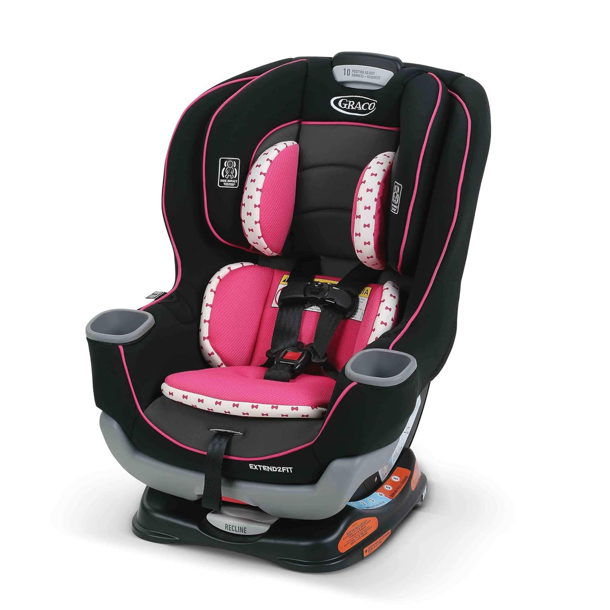 Graco Extend2Fit Kenzie, 2-in-1 Convertible Car Seat for Infants to Toddlers with Advanced Safety Features