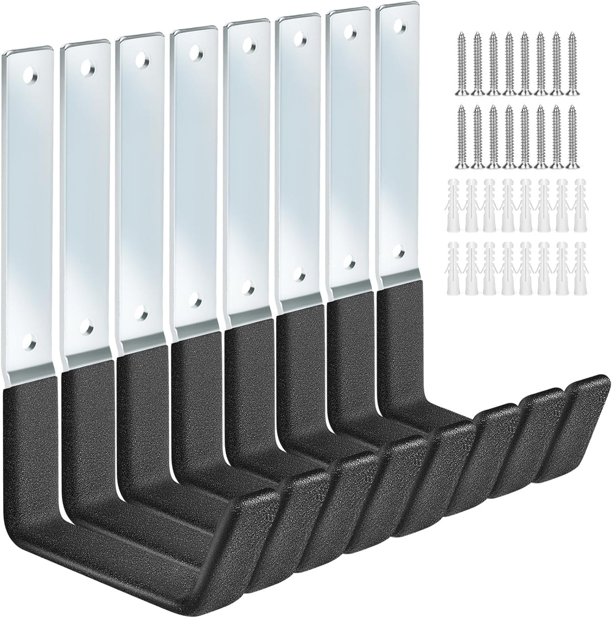 Garage Hooks Heavy Duty Bike Hooks for Garage Set of 8 Tool Organizers and Storage Wall Mount Storage Tool Holder Hanger for Garden Shed Shop Ladder