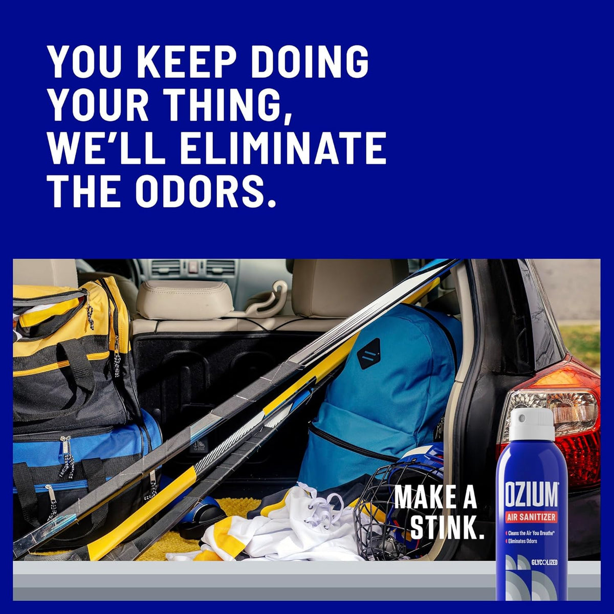 Ozium 3.5oz Air Sanitizer Spray & Odor Eliminator for Homes, Cars, Offices and More, New Car Smell, (Pack of 2)