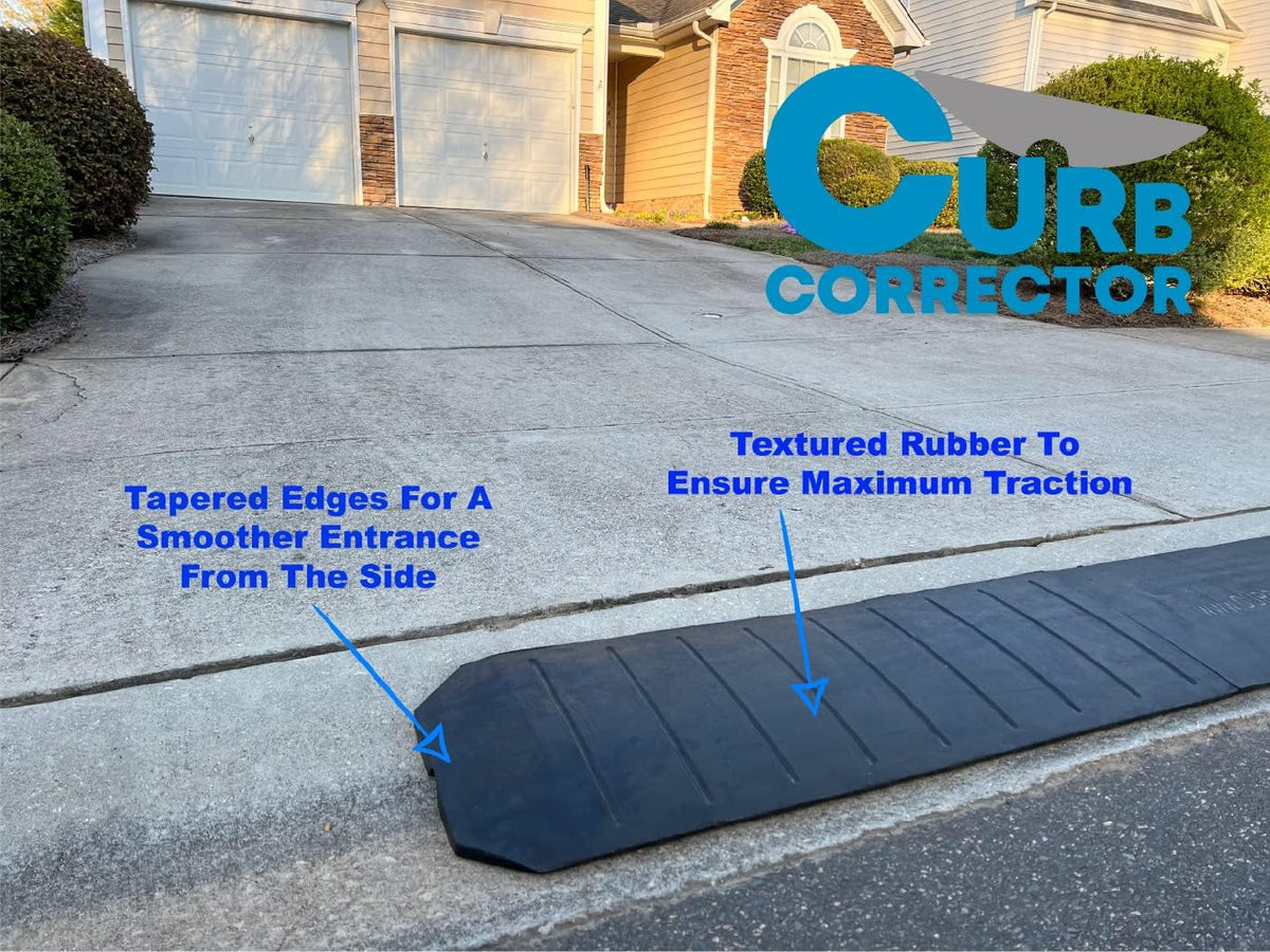 – Driveway Curb Ramps – Low Profile Car Ramps – 3 Piece Expandable Set – Made from Heavy Duty Recycled Rubber – Eliminate Scraping and Damage On Your Car Truck RV