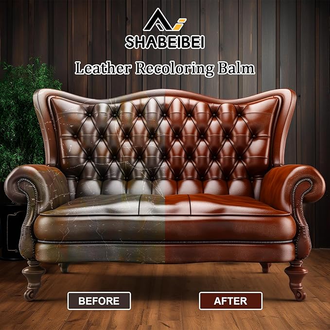 Leather Scratch Repair Balm-Leather Color Restorer for Couches Leather Scratch Remover for Carseat Boots Leather Couch Scratch Repair Couches (White)