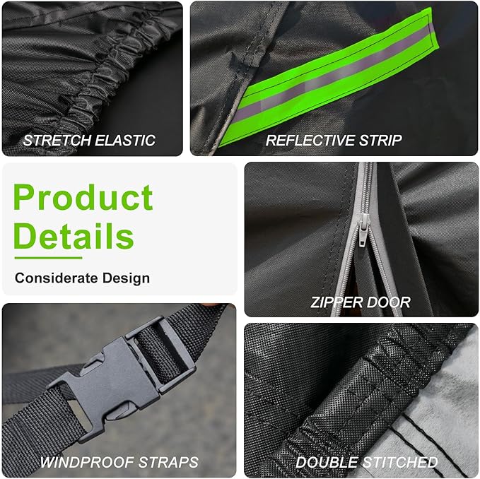 KouKou Car Cover Waterproof All Weather, 7 Layers Outdoor Car Covers for Automobiles with Zipper, Universal Fit Sedan Honda Civic,Toyota Corolla, Hyundai Elantra, Kia Forte, ect.(Length 177-185 inch)