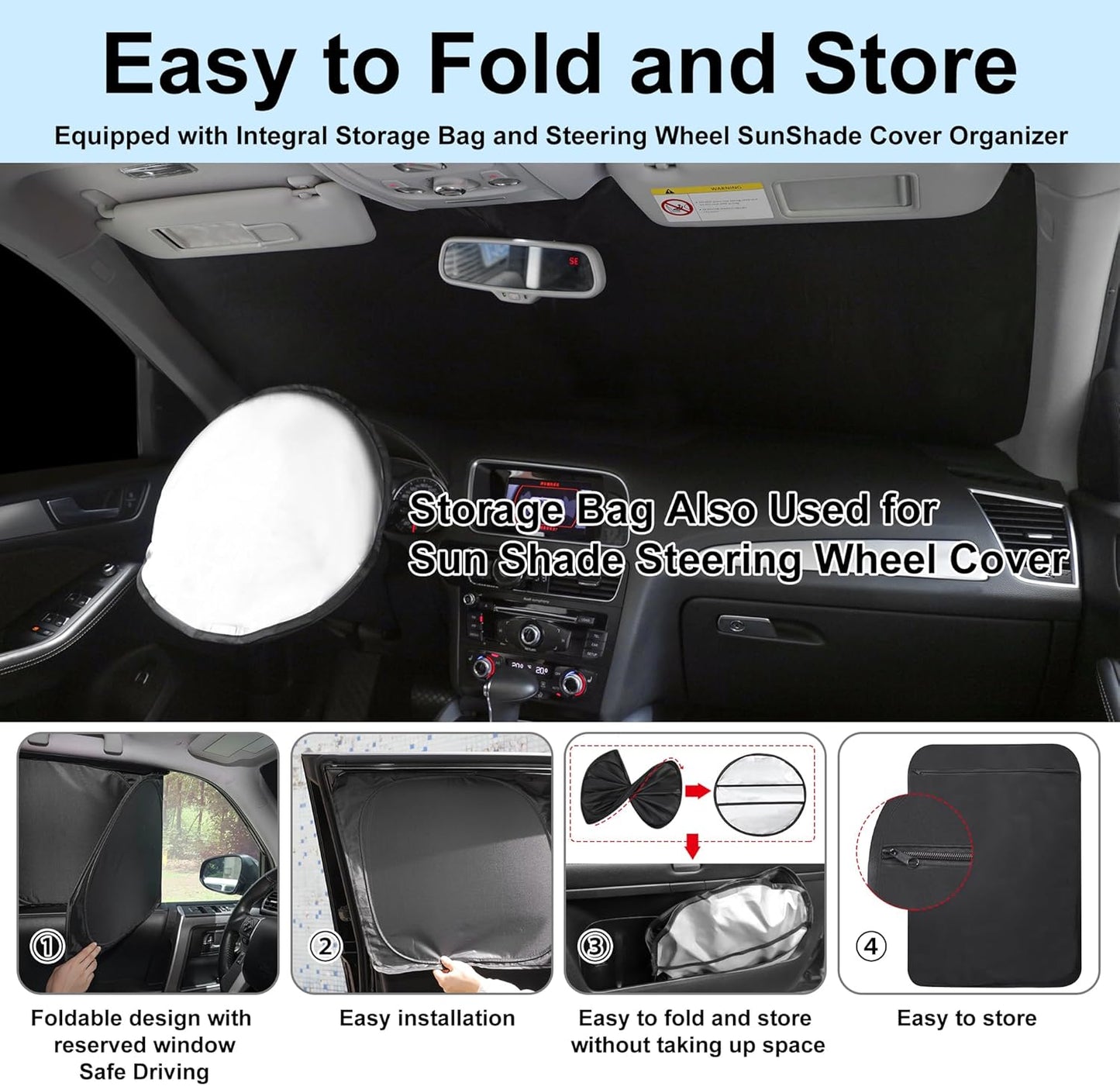TINGLU Window Shades for Toyota Highlander 2014-2019 Accessories Side Full Windows Cover Camping Rear Triangular Windshield Sun Shade Sun UV Rays Privacy Protection 8PCS