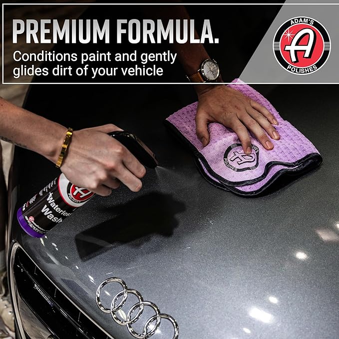 Adam's Polishes Waterless Wash (Gallon) - Cleaning Car Wash Spray for Detailing | Safe Ultra Slick Lubricating Formula for Auto, Boat, Motorcycle, RV | No Garden Hose, Wash Soap, or Foam Cannon