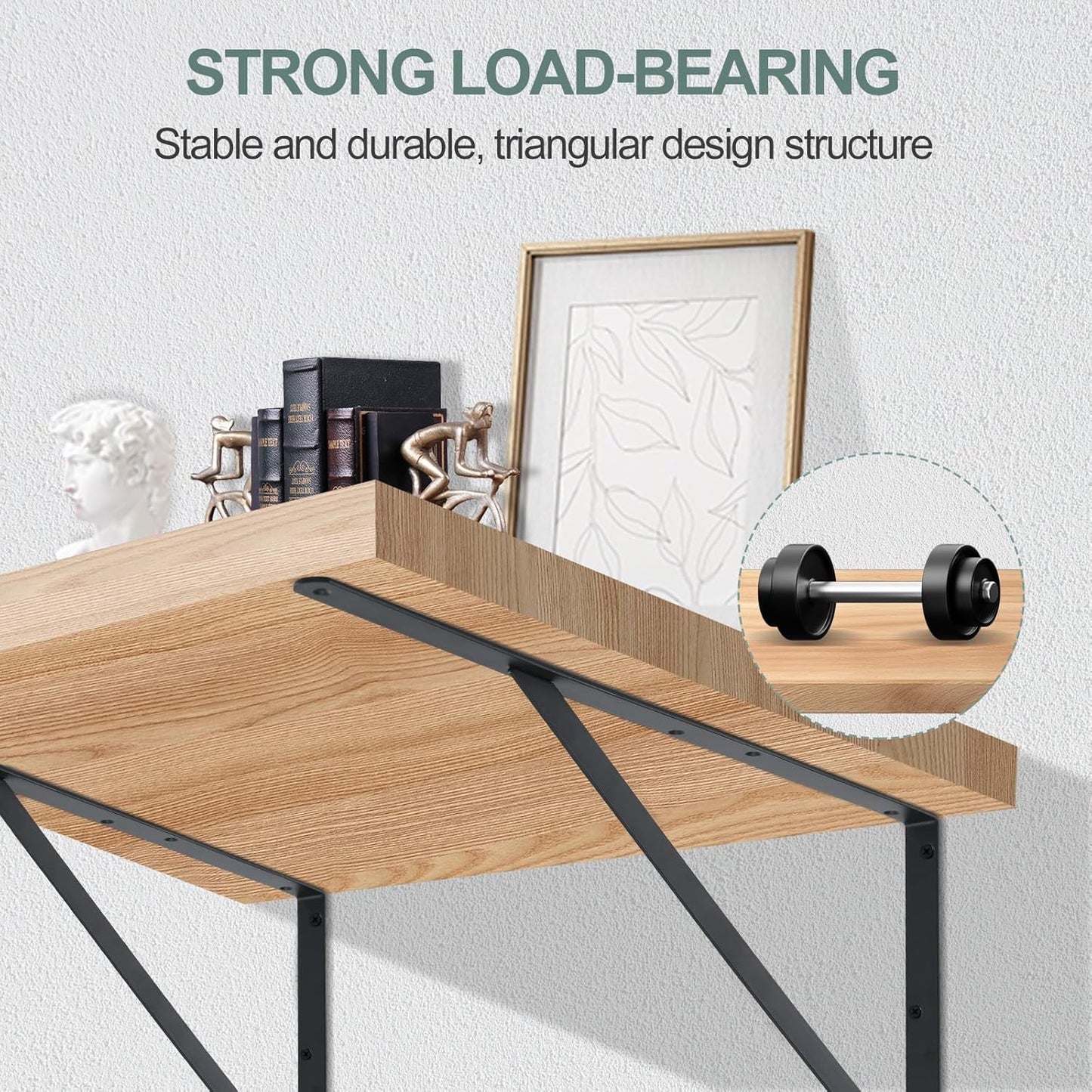16 Pack L18 x H 12" Black Heavy Duty Shelf Brackets with Screws Metal Shelf Brackets Shelf Support Angle Brackets for Shelves L Brackets Heavy Duty Floating Shelf