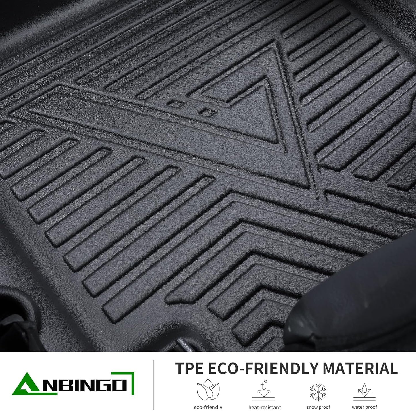 ANBINGO® Floor Mats for 2024 2025 CX-90 & CX90 PHEV (Plug in Hybrid) 6&7 Seater 2nd Row Captain Seat or Bucket Seat All Weather Waterproof Mazda Car Mat Guard Liners