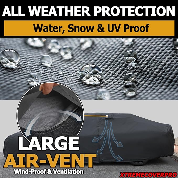 All Weather Waterproof car Cover Good for rain Snow uv Protection dust Compact Sedan Civic Elantra IS300 C320 190E Corolla Jetta A3 240SX Lancer Black
