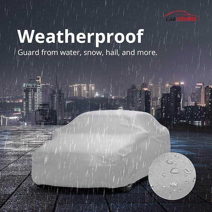 Car Covers Weatherproof Max Car Cover & Warranty Compatible with Porsche 1984-1989 911 3.2 Carrera Series E, F, G, H, I, J – Outdoor Cover Theft Cable Lock Car Accessories Better Than Waterproof