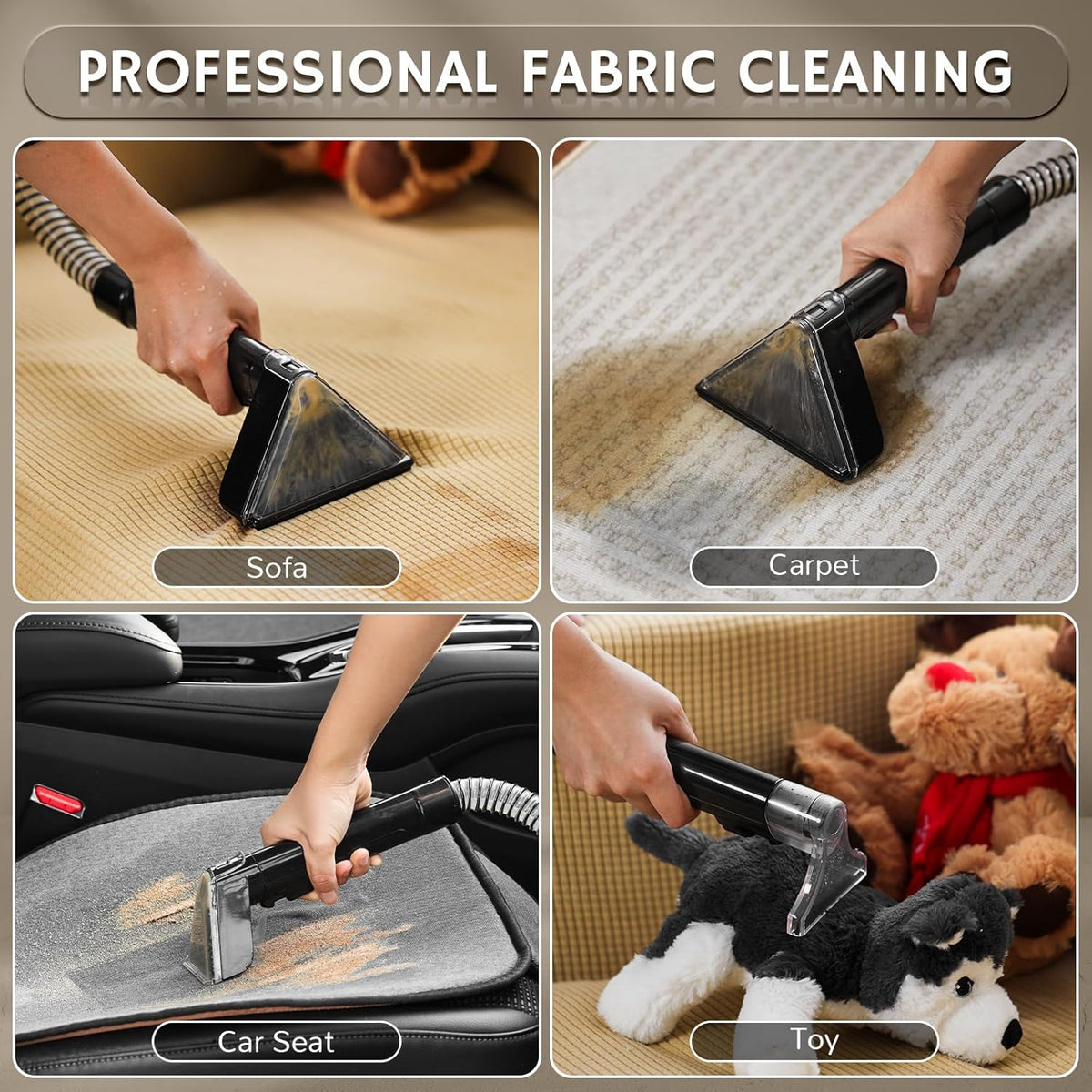Airthereal S1 Carpet Cleaner Machine, Instant Heating Portable Upholstery Spot Cleaner, Shampooer Machine with Self-Cleaning, 14 Kpa Stain Remover Deep Cleaner for Pets, Stairs, Car Seat and Couch