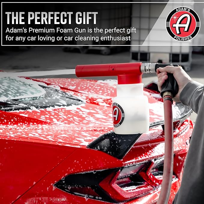 Adam's Polishes Foam Gun Car Wash Sprayer - Connects to Garden Hose for Car Washing, No Pressure Washer Required, Use Snow Foam Blaster with Car Soap, Shampoo or Detergent