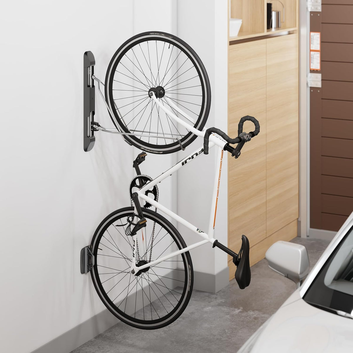 Unbound Bike Storage Rack: Swivel Wall Mount for Effortless Indoor Storage - Space-Saving Design with Swivel Arms. Ideal for Home, Garage, Bike Park (Mountain Bike Rack (TIRE 2.1''~2.8''))