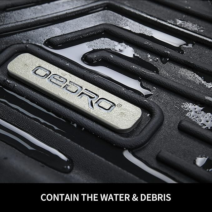 OEDRO Floor Mats Compatible with 2008-2021 Nissan Frontier Crew Cab, 2 Row Liner Set (Front & 2nd Seat), All Weather Protection Car Mats TPE Accessories, Black
