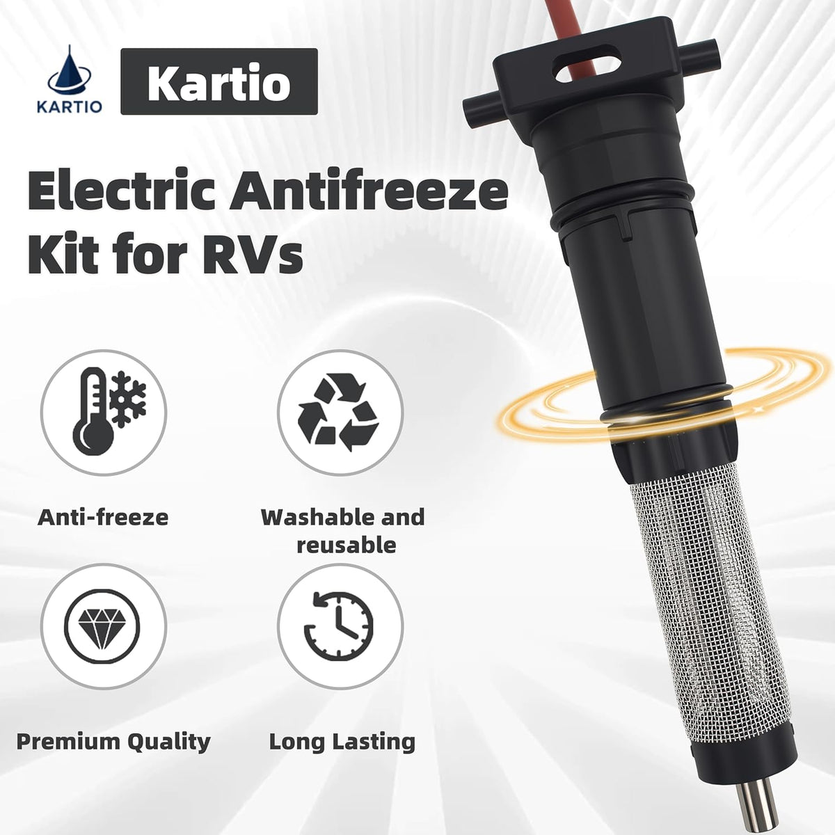 Electric Antifreeze Kit Compatible with Truma AquaGo, Replacement Electric Antifreeze Kit for Truma AquaGo Water Heater Frost-Free Protection Down to -20°C/-4°F | 12V DC Operation