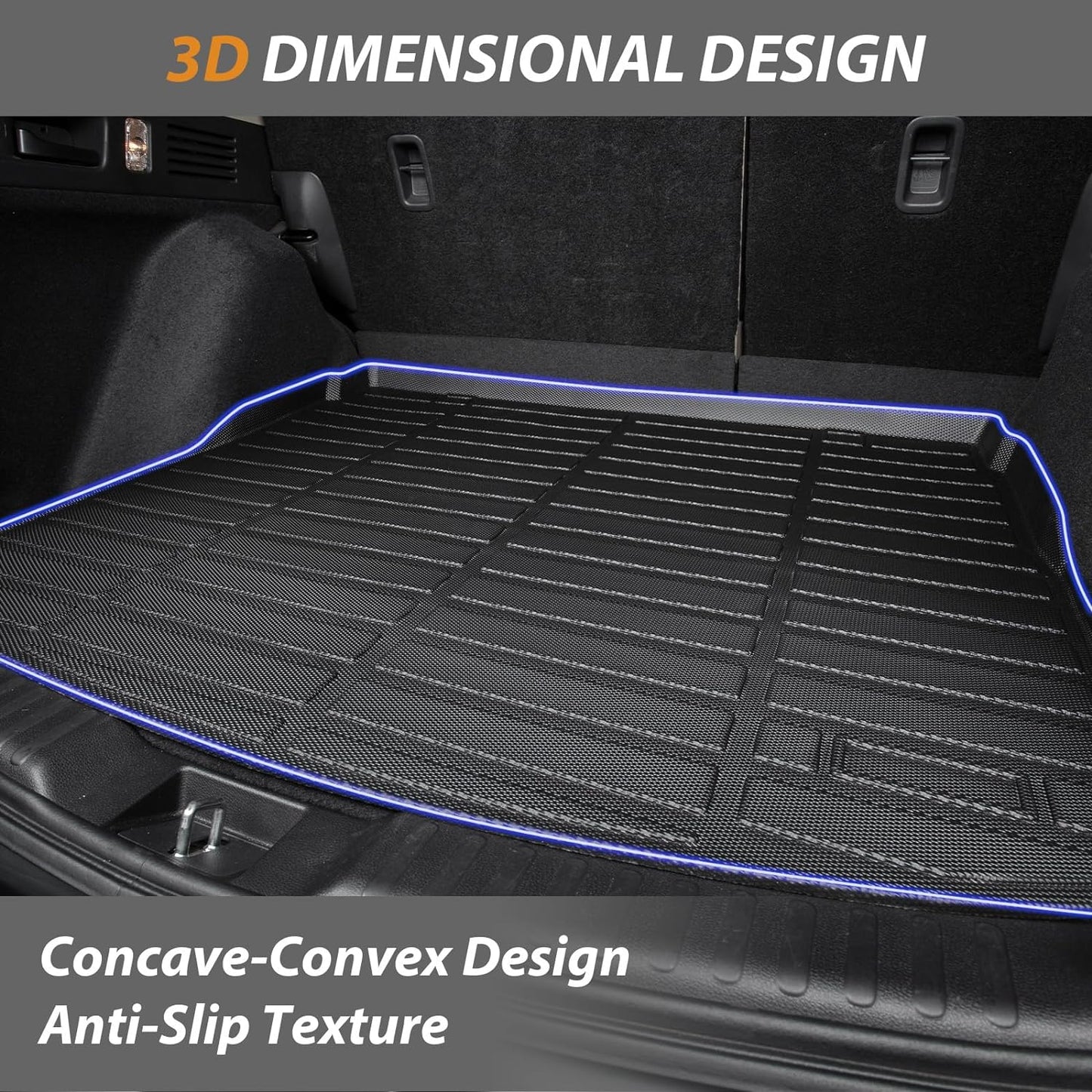 AIPOIL® Floor Mats for 2019-2023 Ford Range SuperCrewCab All Weather Protection TPE Anti-Slip Automotive Full Set Custom Car Mats Accessories - Black