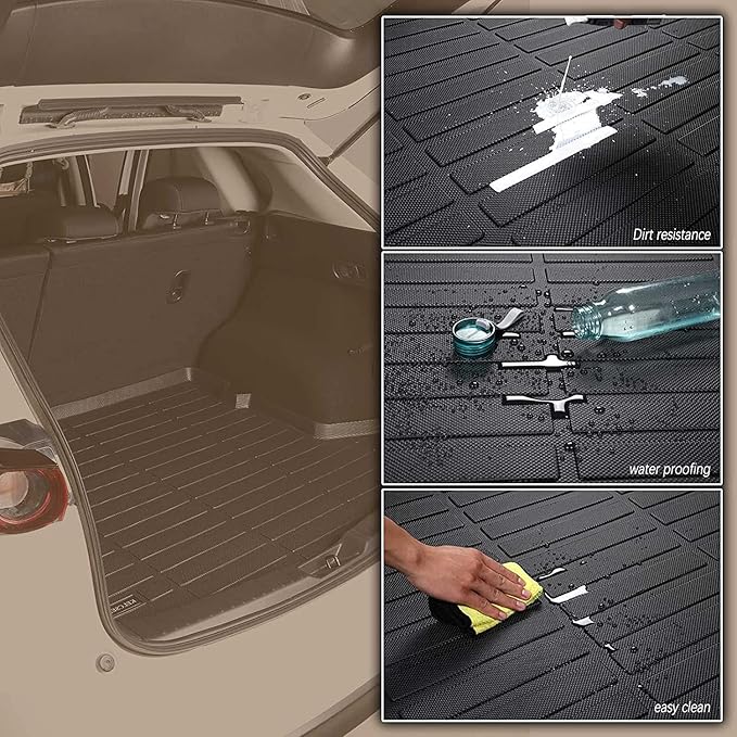 KELCSEECS Cargo Liner Custom for 2025 2024 2023 2022 Hyundai Tucson Hybrid with subwoofer Automotive Cargo Mat All Weather Floor Liners Trunk Mat Hyundai Tucson Hybrid Trunk Liner Accessories Black