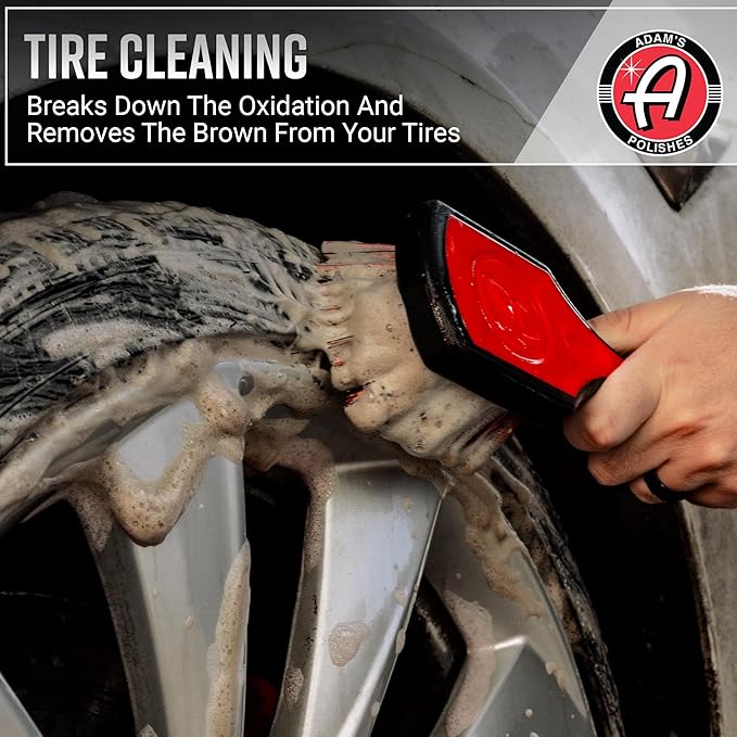 Adam's Wheel & Tire Cleaner (16oz, 2-Pack) - Professional All in One Tire & Wheel Cleaner Car Wash Well Cleaning Spray for Car Detailing, Safe On Most Rim Finishes
