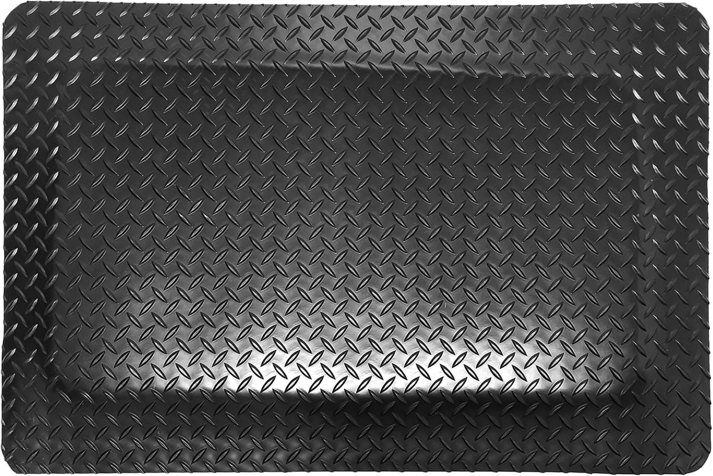 Rhino Mats, American Classic Diamond Anti-Fatigue Mats, Industrial Ergonomic Comfort Standing Mat for Work, Home, Garage, Office, Kitchen or Anywhere (Black 9/16" Thick, 2 FT. x 24 FT.)