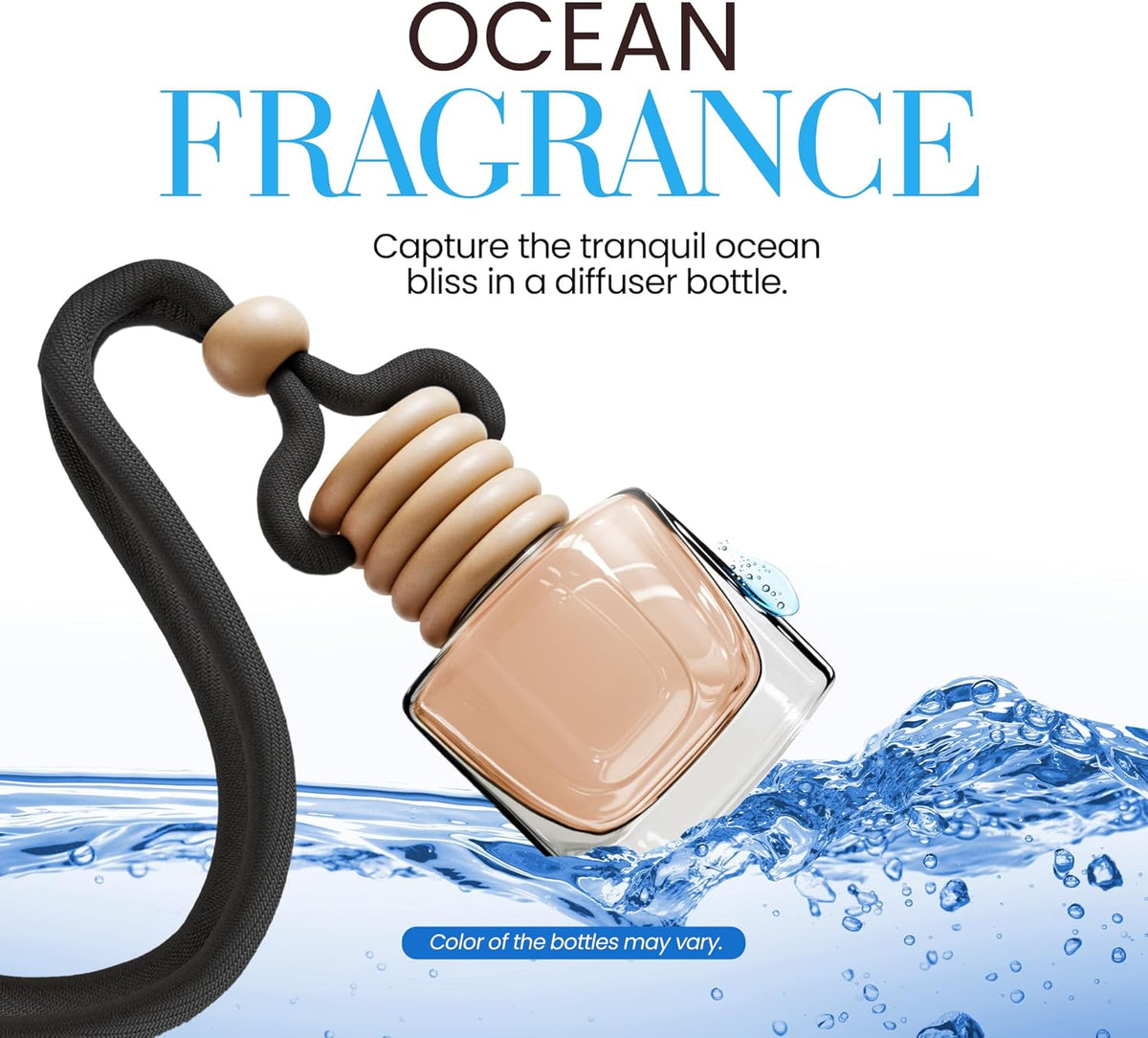 Car Air Fresheners - Ocean Drift Car Air Freshener for Men | Pack of 2 Long Lasting Automotive Air Freshener | Odor Eliminator Car Perfume with Essential Oils | Car Air Freshener Vent Clip by Perfa