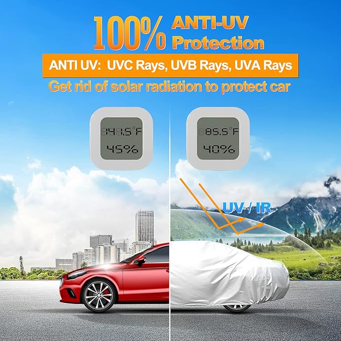 All-Weather Waterproof Car Cover – Universal Fit for Sedans (Up to 165")