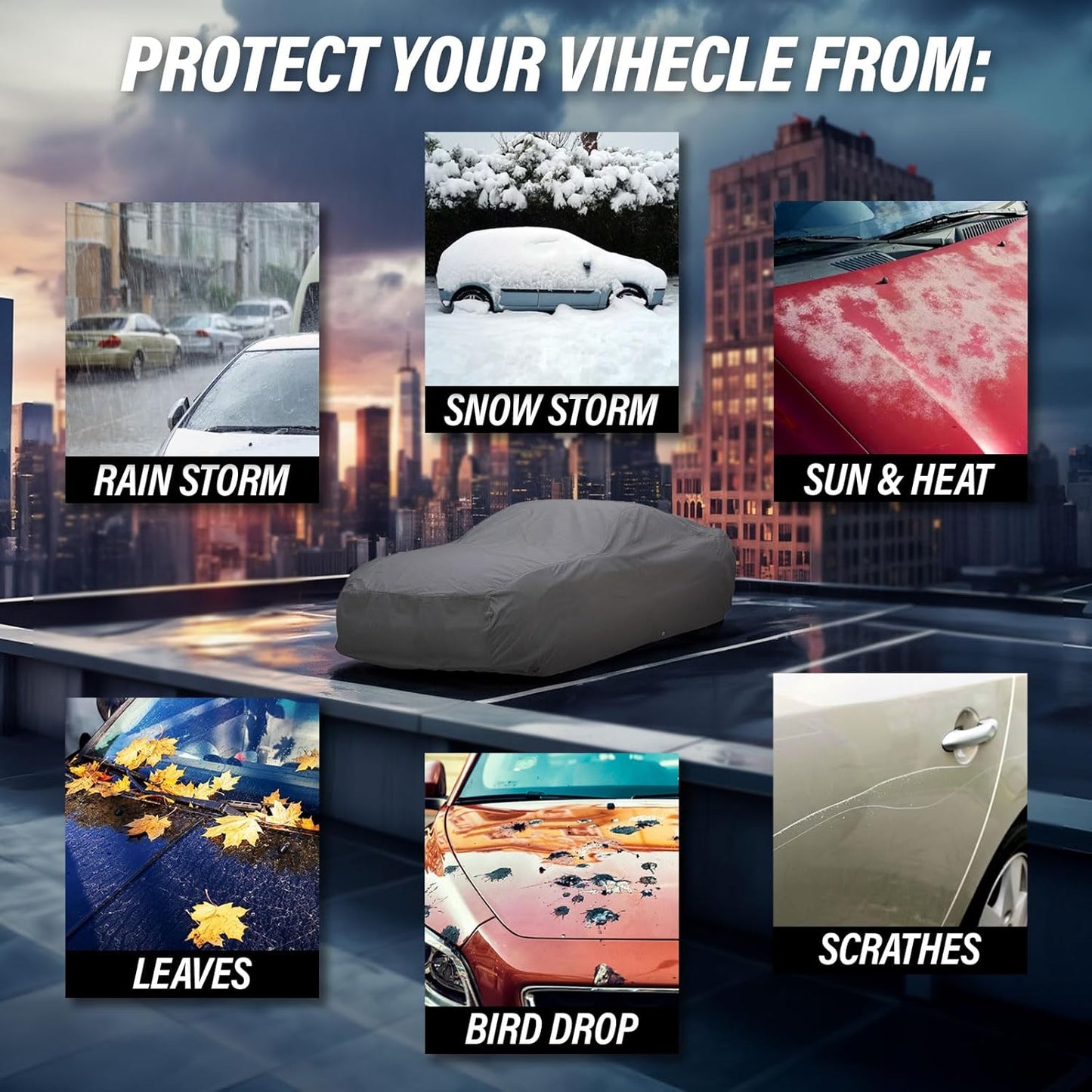 Supreme Full Car Cover - Semi Custom Fit for Traverse 2018-present SUV 4-Door | All-Weather Protection: Waterproof, Dustproof, Windproof, UV-Resistant | Includes Accessories