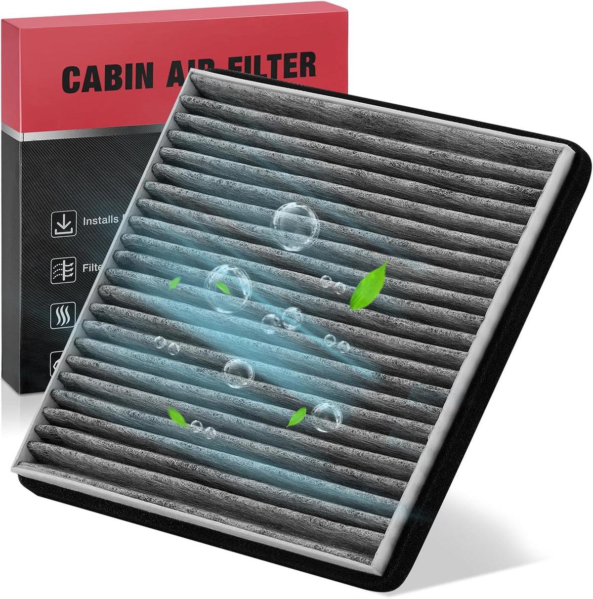 BDFHYK CF10139 Cabin Air Filter with Activated Carbon Compatible with Toyota Echo 2000-2005, RAV4 2001-2005, Compatible with Scion tC 2005-2010, xA/xB 2004-2006, Replace# 88568-52010
