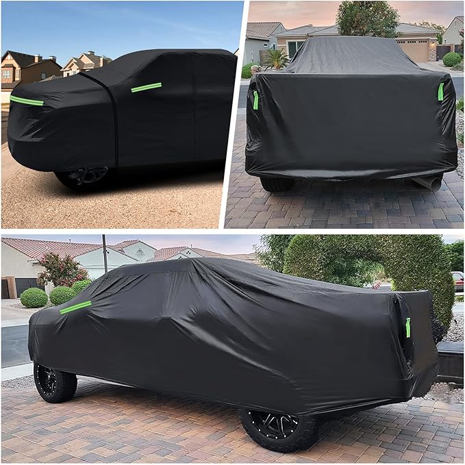 for Silverado 2500 3500 HD Crew cab Short Bed 6.6ft Truck Cover, Light Shell Outdoor Car Covers with Zipper Windproof Heavy Duty Protection for 2000-2022 Chevy Silverado 2500 è0HD (UP to 250''L)