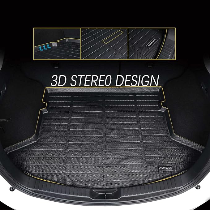 KELCSEECS Cargo Liner Custom for 2022 2023 2024 Hyundai Ioniq 5 & Ioniq 5 N 2025 Fit Cargo Mat Floor Mat Trunk Mat Hyundai Ioniq 5 All Weather Trunk Liner Black Accessories