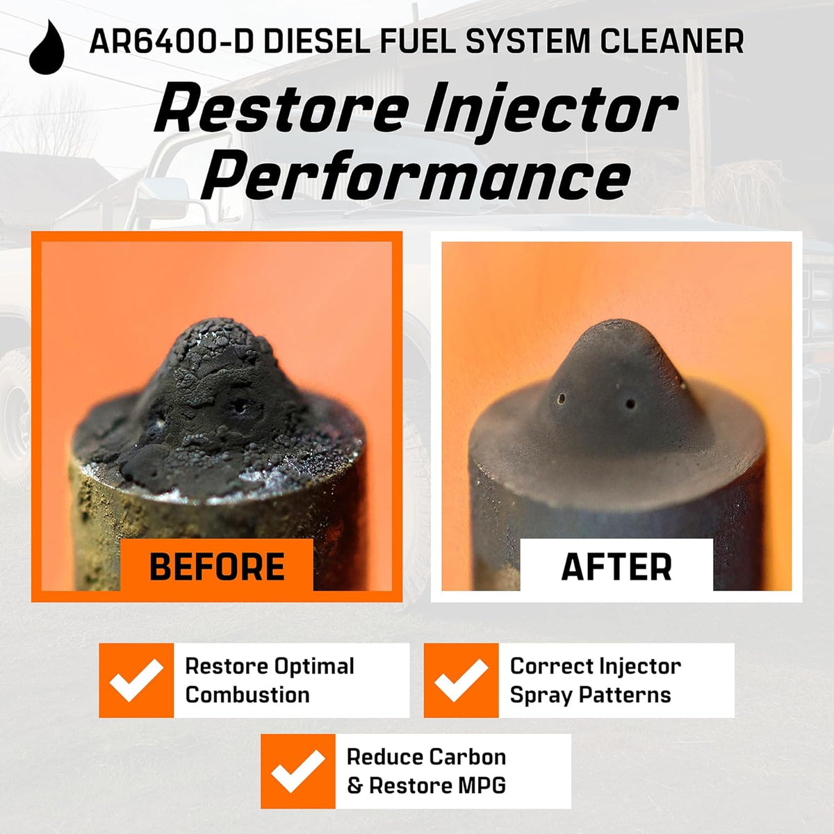 Archoil AR6400-D Diesel Fuel System Cleaner (Four Pack) - Cleans Injectors, Turbo & DPF