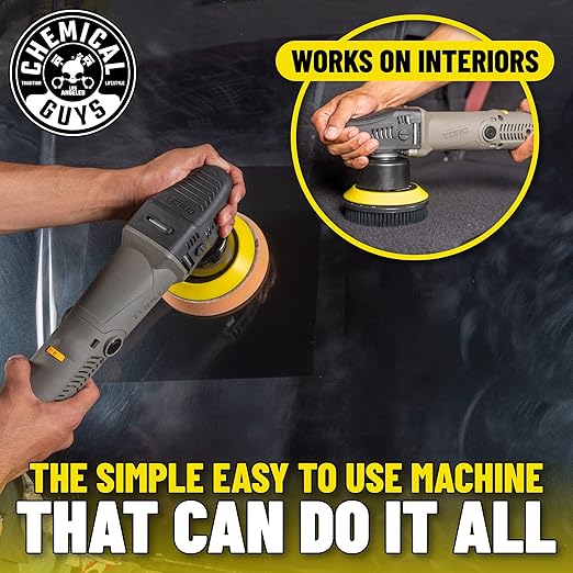 Chemical Guys BUF_209X TORQX Random Orbital Polisher, Complete Detailing Kit with Pads, Pad Cleaner & Conditioner, Towels (Safe for Cars, Trucks, SUVs, & More) 700W, Orbit 8mm - 12 Items
