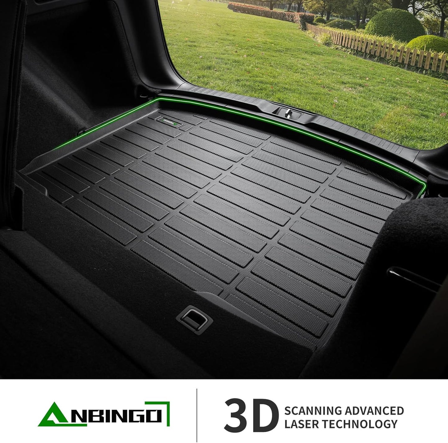 ANBINGO®-Floor Mats & Cargo Liner Custom for Mazda 3 2025 2024 2023 2022 2021 2020 2019(Only Fits Hatchback Models) All Weather Protection TPE Floor Liners Front & Rear Row Full Set Accessories Black