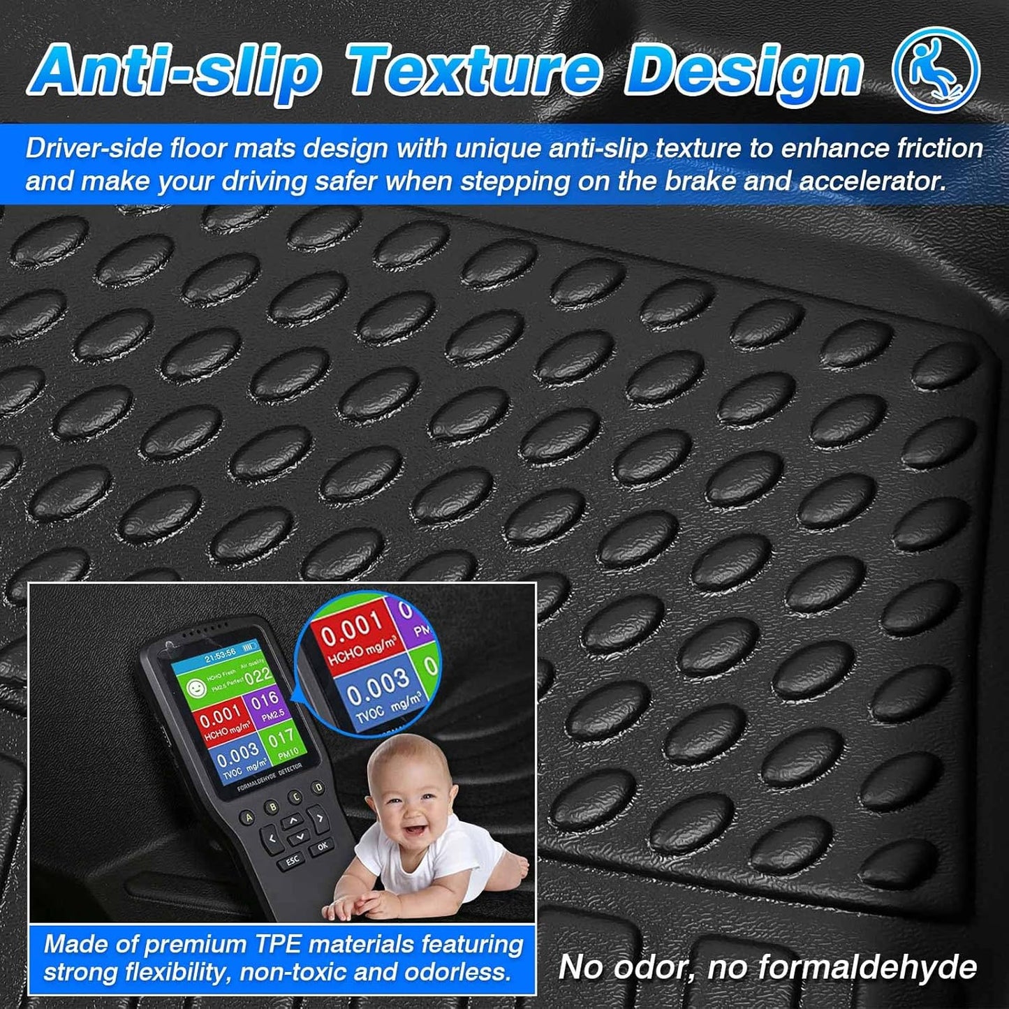 Floor Mats for Nissan Ariya 2023 2024 2025 2026, All Weather Floor Mat for Ariya Accessories TPE Car Floor Mats Heavy Duty Carpet Protection