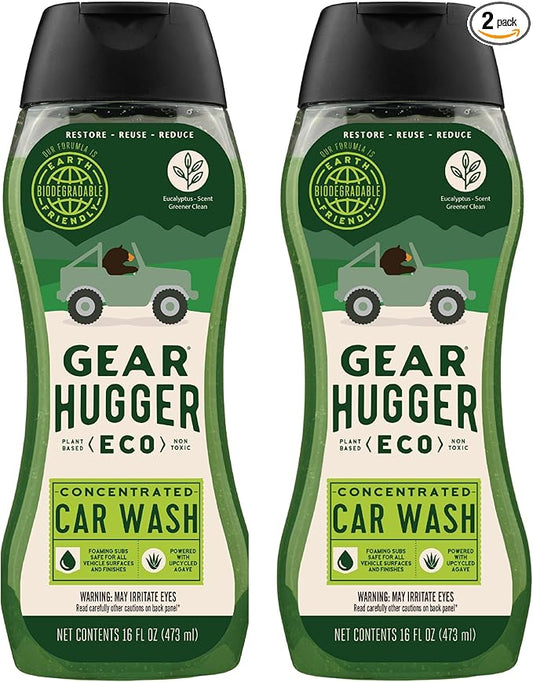 Car Wash Soap (16 oz, Pack of 2) – Eco-Friendly Car Cleaner, Biodegradable Car Wash with Natural Saponins & Eucalyptus – Safe Car Soap for All Vehicle Surfaces