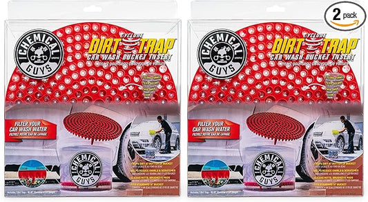 Chemical Guys Cyclone Dirt Trap Car Wash Bucket Insert Red Color (2 Pack)