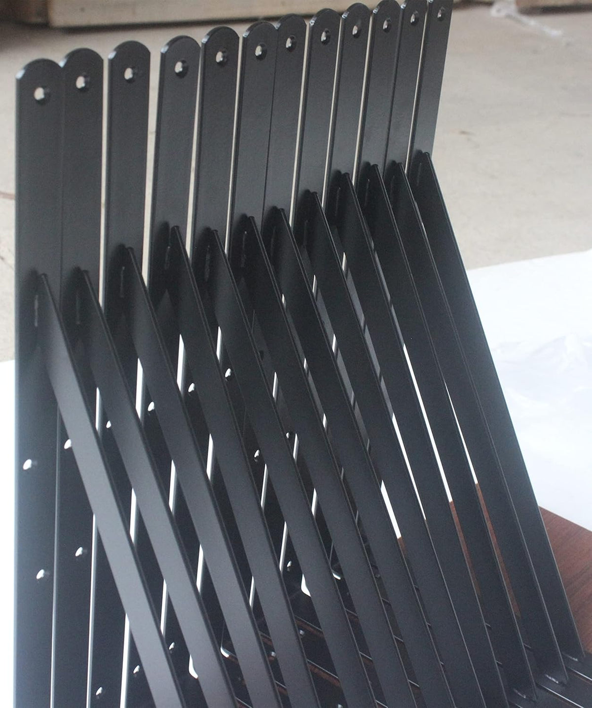 32 Pack L16 x H 10" Black Heavy Duty Shelf Brackets with Screws Metal Shelf Brackets Shelf Support Angle Brackets for Shelves L Brackets Heavy Duty Floating Shelf