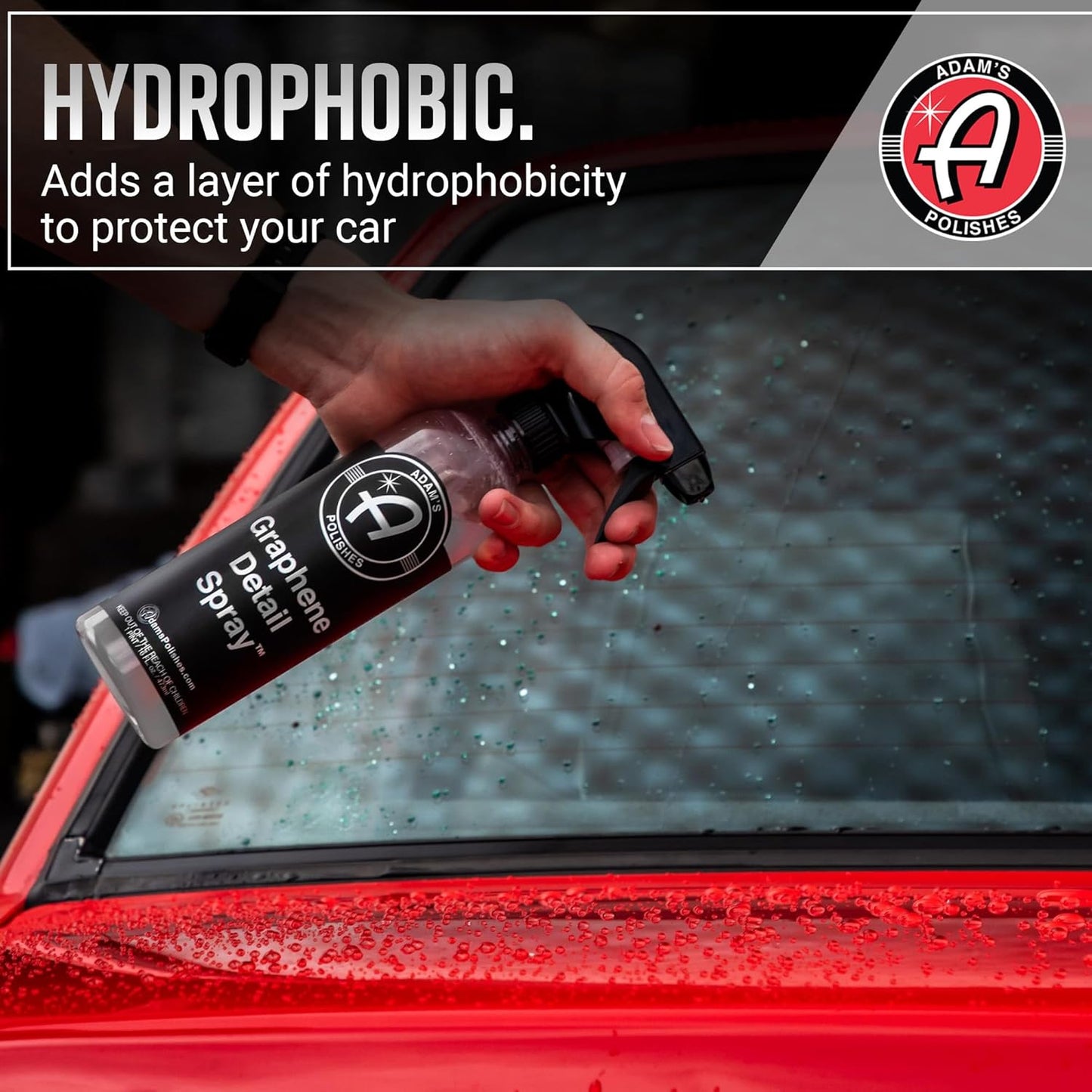 Adam's Polishes Graphene Detail Spray (Gallon) - Extend Protection of Waxes, Sealants, & Coatings | Waterless Detailer Spray For Car Detailing | Clay Bar, Drying Aid, Add Ceramic Graphene Protection