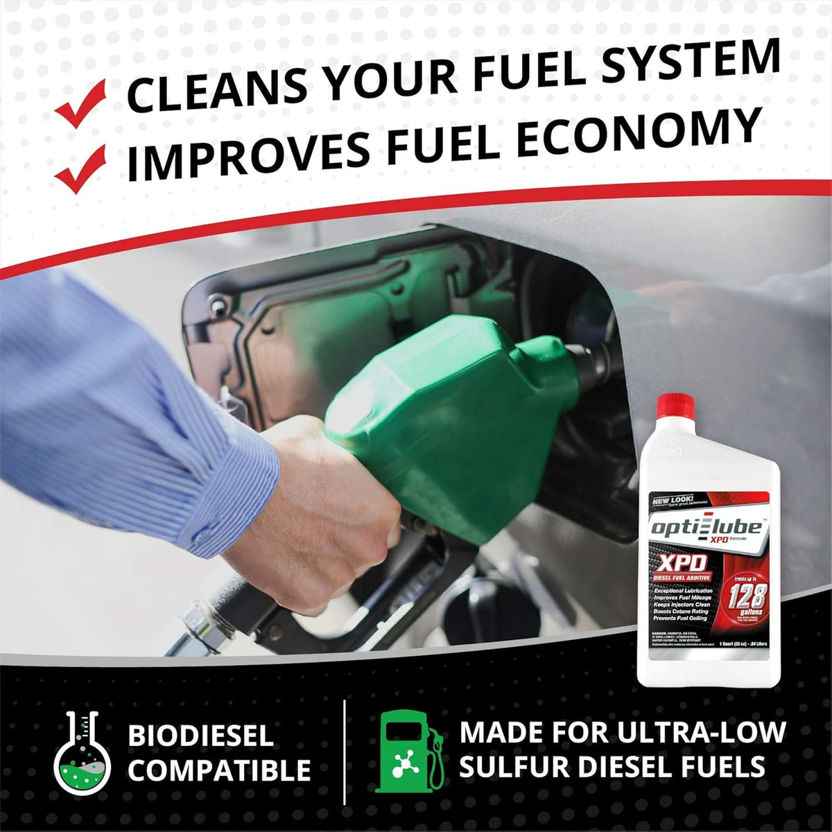 Opti-Lube XPD All-Season Diesel Fuel Additive - Quarts (1 Quart (Treats 128 Gallons))
