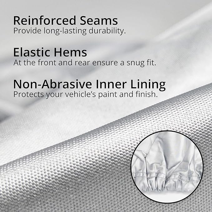 Car Covers Weatherproof Max Truck Cover & Warranty Compatible with Ford 1999-2019 F-250 Crew Cab, 6.75– Outdoor Cover, Prevents Theft with Cable Lock