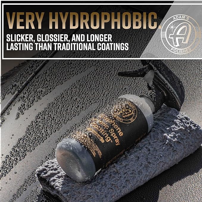 Adam's Polishes Advanced Graphene Ceramic Spray Coating - 18+ Months Sprayable Graphene Oxide Ceramic Coating for Cars, Boats, RV's & Motorcycle | Adds Extreme Gloss, Depth, Shine & Protection