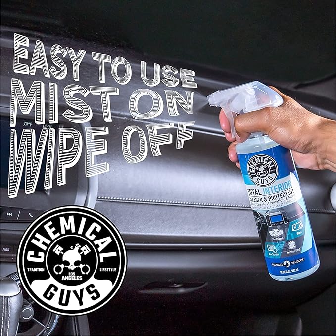 Chemical Guys Total Interior Cleaner and Protectant, Safe for Cars, Trucks, SUVs, Jeeps, Motorcycles, RVs & More, 32 fl oz