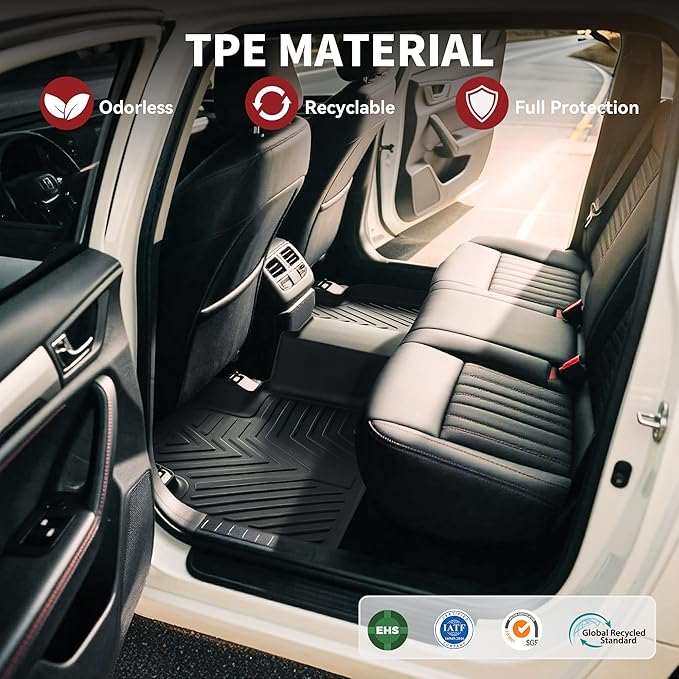 YITAMOTOR Floor Mats & Cargo Mats Set Fit for Mazda CX-5 2017-2021, Custom Fit TPE All Weather Mazda CX-5 CX5 Floor Liners Set