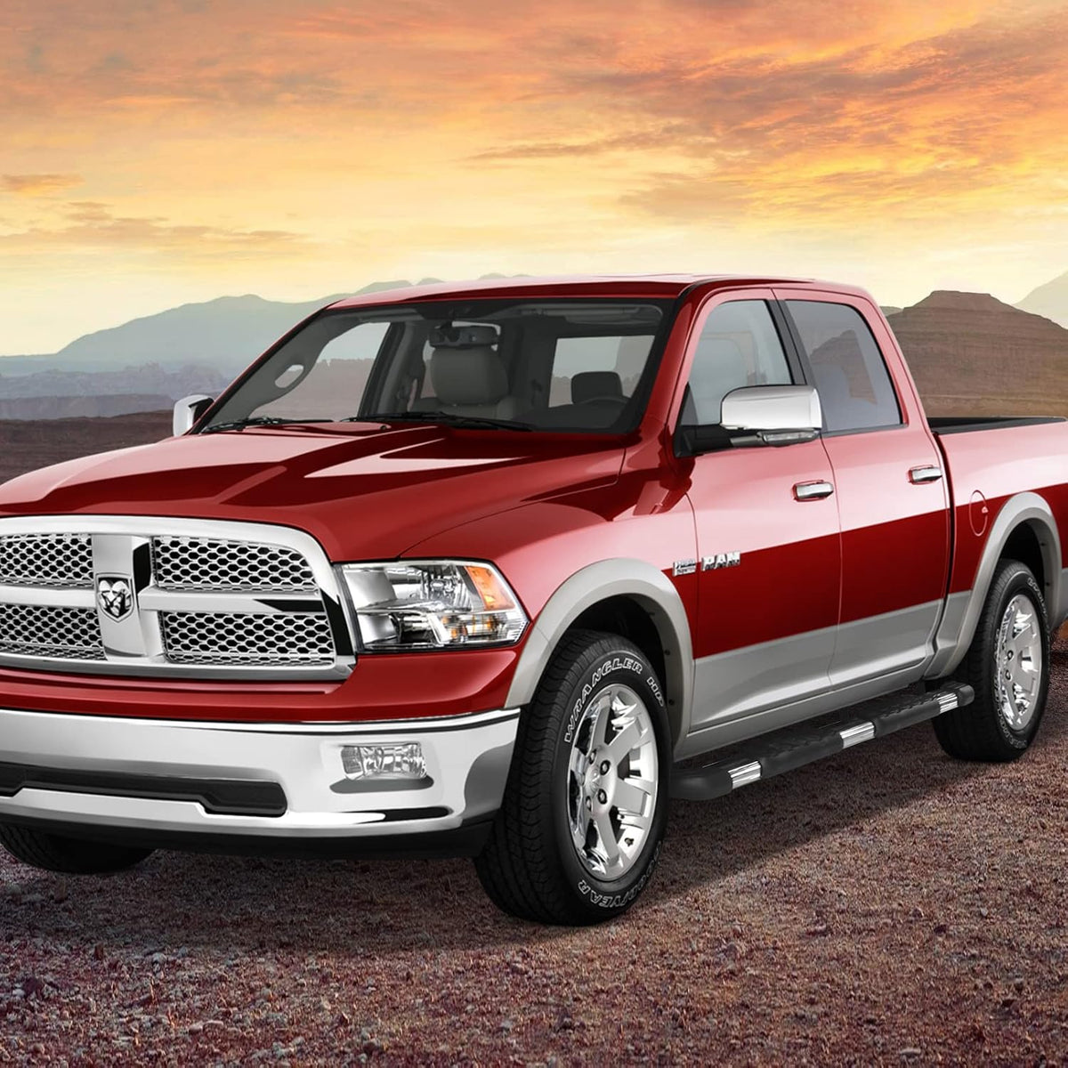 COMNOVA Running Boards Side Steps Step Bars Compatible for 07-21 Toyota Tundra Double Cab（3/4 Size Rear Doors, OE Style Oval 5 Inches Stainless Step Bars