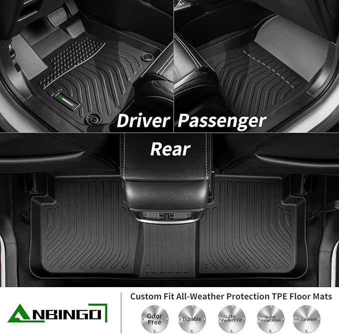 ANBINGO®Floor Mats Fit for Nissan Murano 2024-2017.5&Cargo Liners All Weather Mats for Murano TPE Car Mat Rugs for Nissan Murano Rubber Trunk Carpet for Murano Automotive Accessories