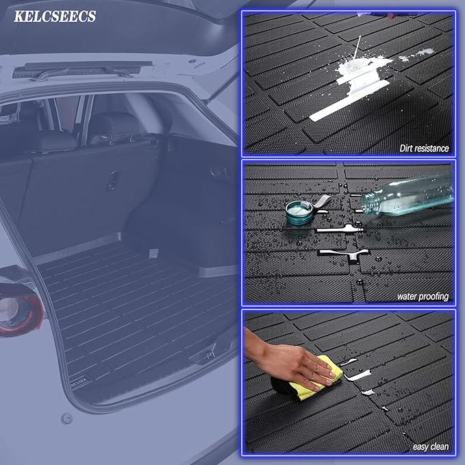 KELCSEECS® Floor Mats & Cargo Liner with Backrest Mats for 2025 2024 2023 2022 2021 2020 2019 Subaru Ascent 7/8 Seat All Weather Car Mats Subaru Ascent Floor Mats Backrest Trunk Mat Accessories